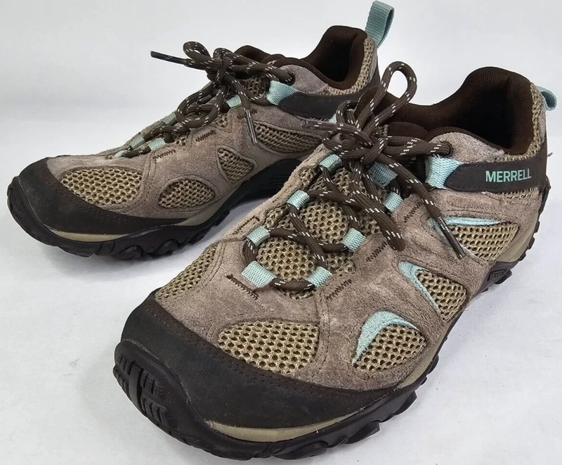 merrell yokota 2 j78636 hiking taupe lt blue shoes