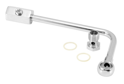 Fuel Line Single Feed,  Edelbrock AFB Carter Stye Carburetor Chrome, 3/8'' inlet