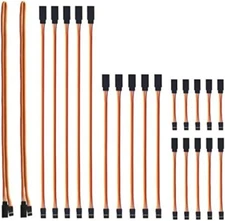 22Pcs 3Pin Servo Extension Cable Set Female to Male 5 Types for RC Models