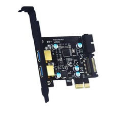 Internal 19P 20pin USB3.0  2 Ports Dual USB3.0 Type A PCI-e Card w/ SATA Power