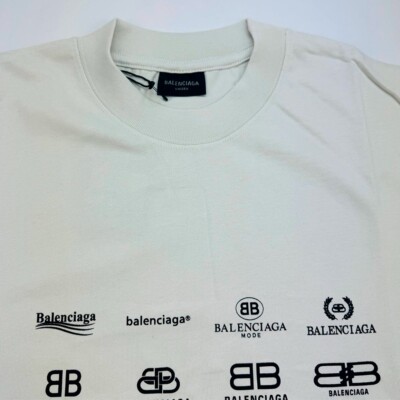関税送料込み【Balenciaga】ARCHIVES LOGOS Ｔシャツ Balenciaga Archives Logos T-Shirt Oversized 'Light Grey