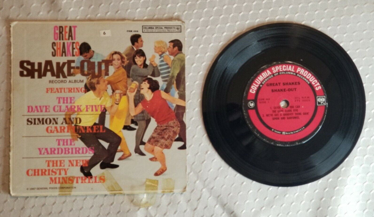 Great Shakes Shake Out 33 Vinyl Record & Sleeve Dave Clark Five, Simon Garfunkel