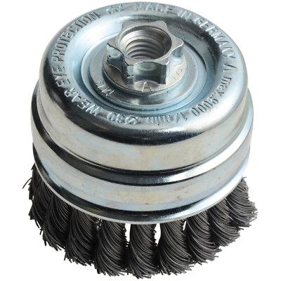 Lessmann 484.217 Knot Brush Cup 80mm M14x2, 0.50 Steel Wire