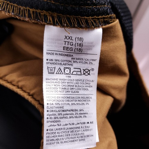 Old Navy Tech Pants Youth XXL Tan Tapered Leg Zip Pockets Activewear Stretch - Picture 9 of 9