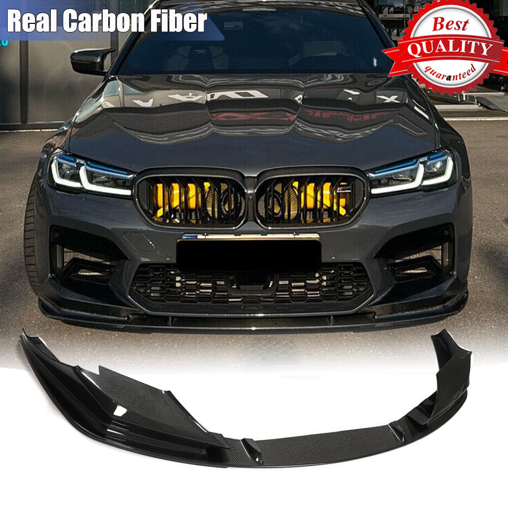 真人M5 F1 FV AC Real Carbon Fiber Front Bumper Lip Spoiler For BMW 5 Series