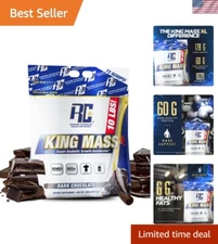 King Mass XL Gainer with 2.16oz Protein and 1,000+ Calories - Chocolate Flavor