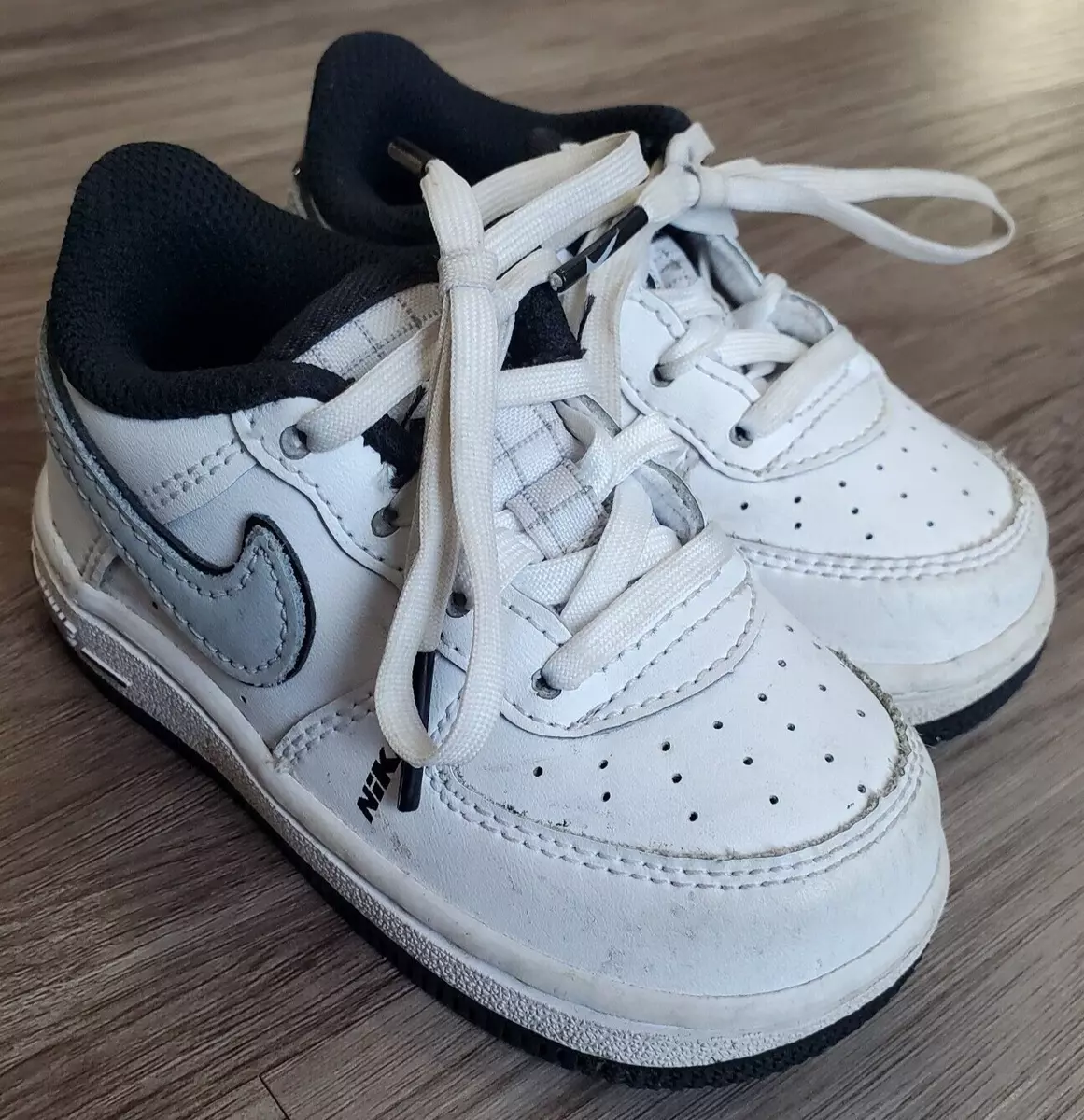 Nike Force 1 LV8 2(TD) Toddlers' Shoes White-Wolf Grey-Black