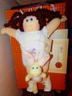 XAVIER cabbage patch sculpture doll 85 IVORYed HANDSIGNED girl w/birth cert/ADOP