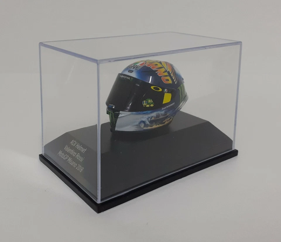 MINICHAMPS 1:8 valentino rossi Model Helmet Moto Gp Misano 2018 AGV Diecast - Image 2 of 4