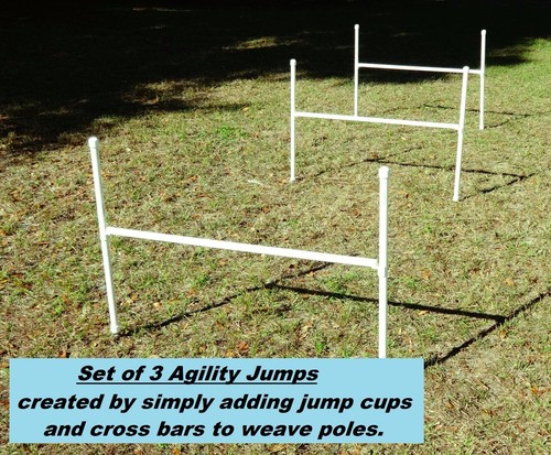 12 Webestangenstifte mit 24 Zoll Abstandhalter, 12 Sprungbecher & 2 Clicker Hund Agility Ausrüstung. - Bild 13 von 21