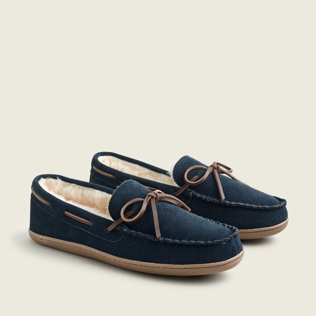 J Crew Men’s Suede Scuff Slippers - 11 Sherpa-lined Suede Slippers For Men | J.Crew main image 3
