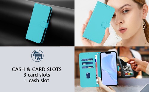 For Samsung S20 Plus S10 S9 S8 S7 Candy Color PU Leather Wallet Case Phone Cover - Picture 11 of 30