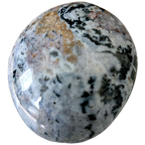 Madagascar Ocean Jasper 2.2 x 2.1" / 4.2oz Palm Stone Display Specimen - Picture 3 of 6