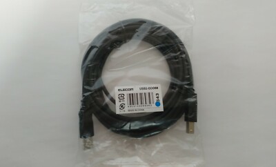 ELECOM USB Cable A USB2.0 male to USB B male  - 10ft - NEW