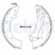 DELPHI Bremsbackensatz Bremsbacken passend für Hyundai i20 BC3 BI3