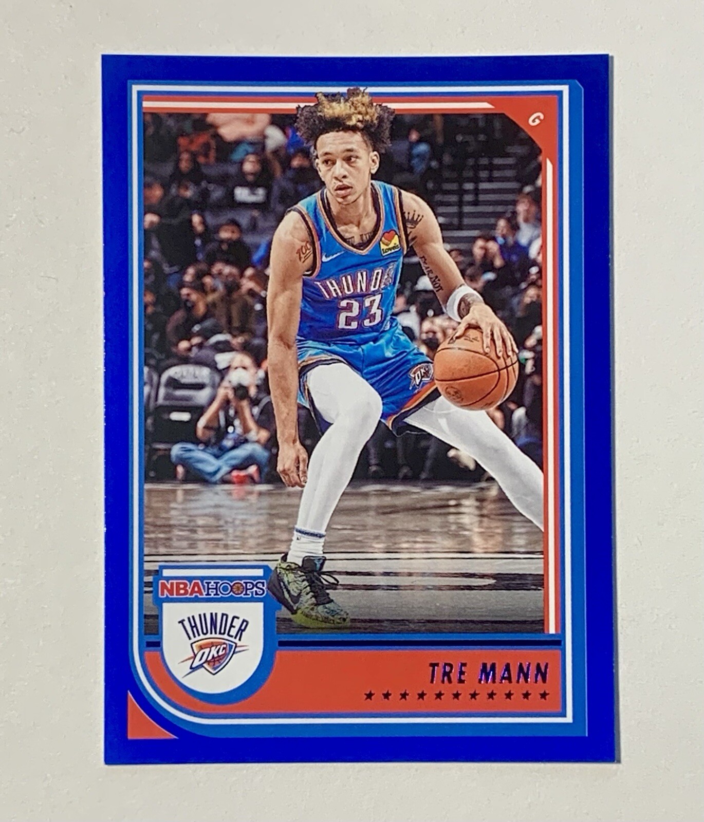 2022-23 Panini NBA Hoops Tre Mann Blue #205 Oklahoma City Thunder