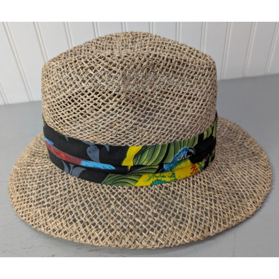 Sombrero de Paja Vaquero Panama Jack Western Tropical 100% Hierba Marina Talla L/XL Vacaciones Foto 4 de 4