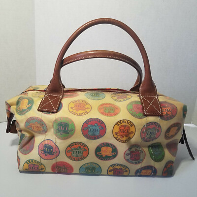 極希少✨所ジョージ　トコロズファクトリー　カバン　ヴィンテージ Rare Vintage, Dooney & Bourke, Pastel Travel Railway Handbag, Zip