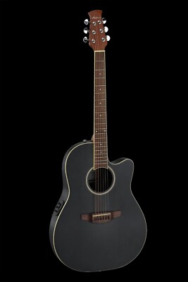 Ovation Applause AB28-5S E-Acoustic Guitar Super Shallow Bowl Cutaway Black