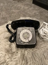 VINTAGE GTE AUTOMATIC ELECTRIC BROWN ROTARY DESK PHONE WORKA WELL