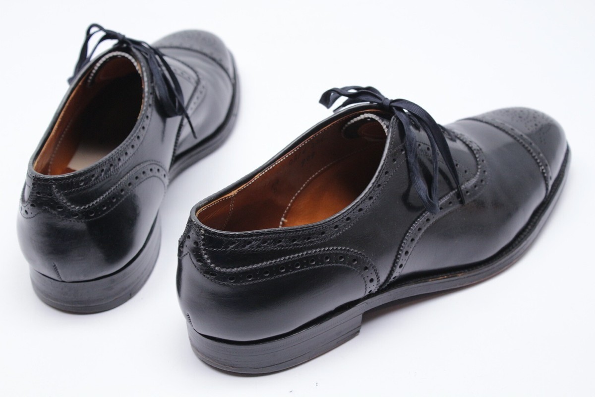 靴 Alden 909 Black Medallion cap toe shoes 9071 Straight Tip Bal Oxford (Black Shell Cordovan) – The