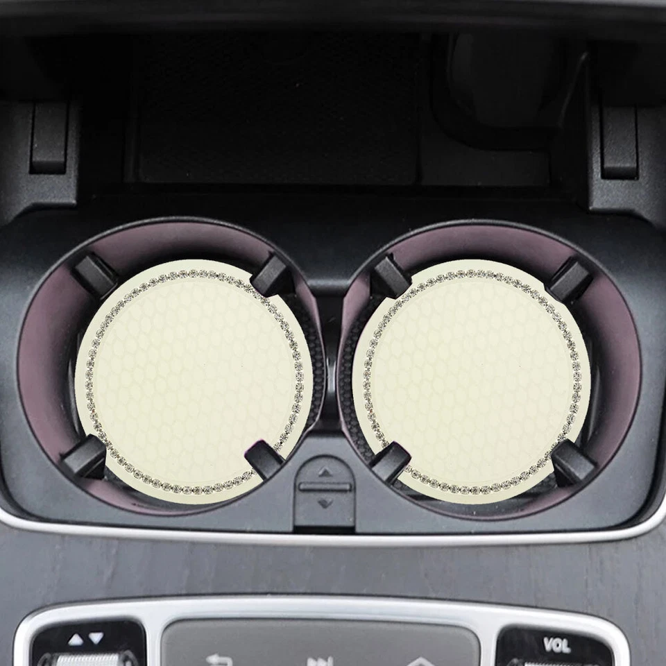 2 блестящих автомобильных подстаканника подставки коврики светящиеся в темноте автомобильные аксессуары - Изображение 4 из 4