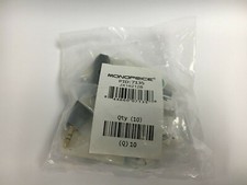 Lot of 10 Monoprice 3.5mm Male to 1/4in 6.35mm Female TRS Stereo Adapter