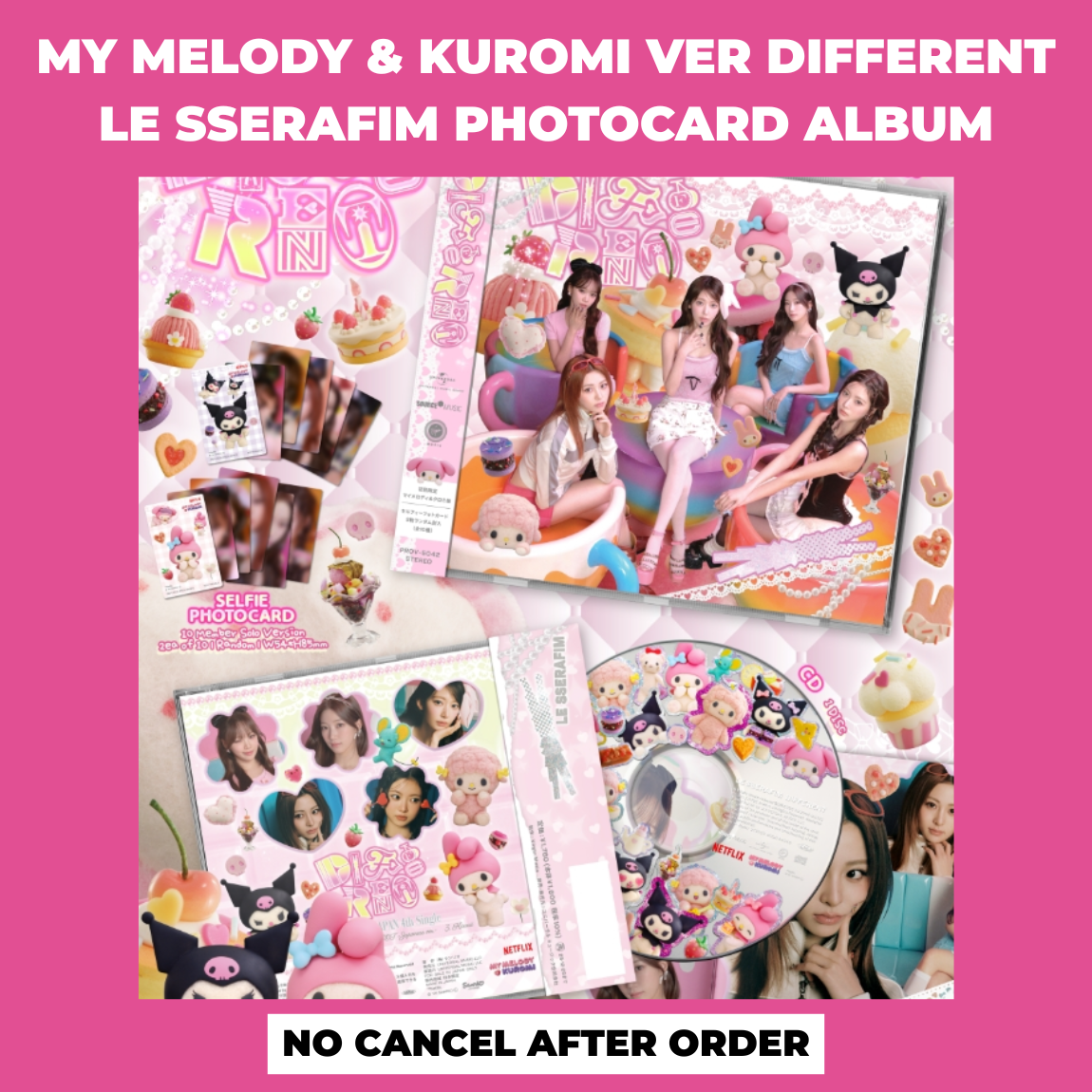 ルセラフィム different マイメロ クロミ ポスター36枚セット 開封済】ルセラフィム different マイメロ クロミ CD ポスター