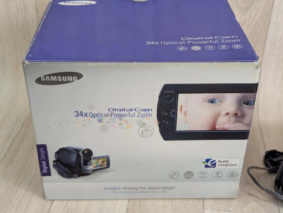 Samsung VP-D371W Handheld MiniDV Cassette Camcorder Silver Boxed Vgc Tested - Image 2 of 4