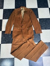 Vtg Mustang Western Wear Corduroy Suit Mens 40 L Jacket Pants 34x32 Haggar USA
