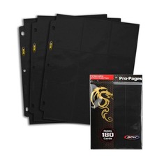 Double-Sided 9-Pocket Pages Holder - 10 Black Pages  Trading Card Binder She...