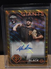 Mason Black 2024 Topps Chrome Update Gold Wave Refractor RC Auto /50 #AC-MB