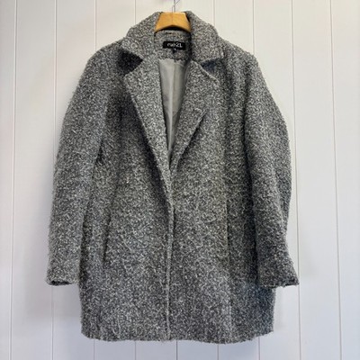 Rue 21 Womens Cozy Career Minimalist Academia Blazer Size M Neutral Winter Chic
