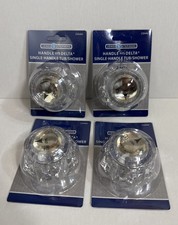 Knob Handle In Clear For Delta Tub And Shower Faucets Replacement H71 Lot Of 4
