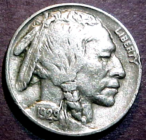 1929 BUFFALO NICKEL...FREE SHIPPING!......MIN. BID .01 & NO RESERVE!