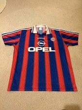 Vintage Bayern Munich Home Shirt 1995/97 Opel Adidas Authentic Jersey Size Large