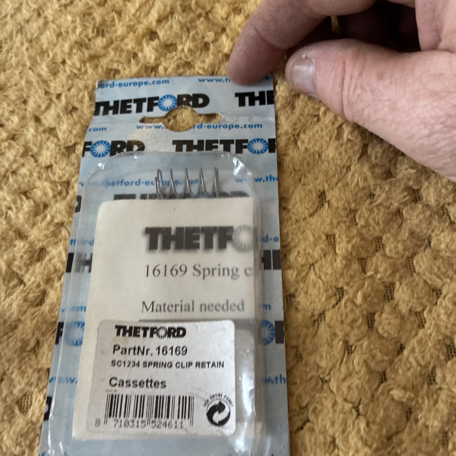 Thetford Clip Retaining Spring C2 C3 C4 Cassette Toilets Caravan Motorhome