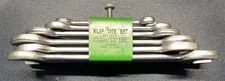 INDESTRO NOS Vintage KLIP TITE 6pc Metric Open Wrench Set No. 941  8-19mm USA
