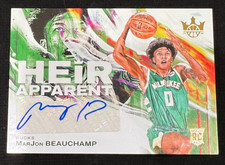 MarJON BEAUCHAMP 2022-23 Panini Court Kings Heir Apparent AUTO RC Bucks #147/199