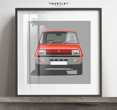 Renault 5 Mk1  Artwork Print, Classic Car Gift idea, Add Reg & Colour