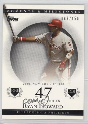 2007 Topps Moments & Milestones 83/150 Ryan Howard (2005 NL ROY 63 RBI) #90 4k8