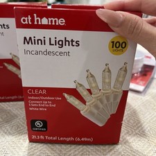Holiday Time 100-Count Clear Incandescent Mini Christmas Lights white Wire