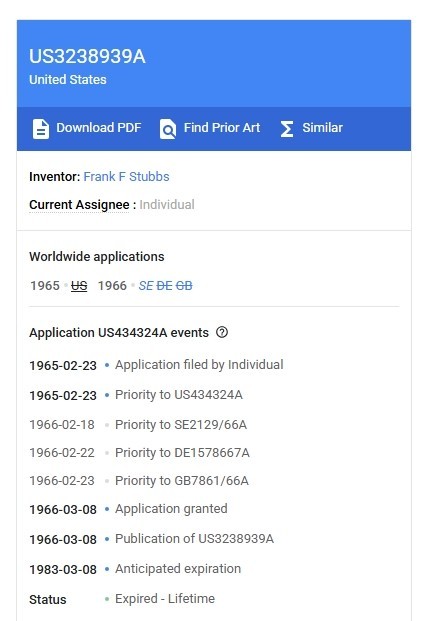 NOS  Vintage The RIP-PURRR #220 Score-Mor FRANK STUBBS one size RH/LH  WRIST AID