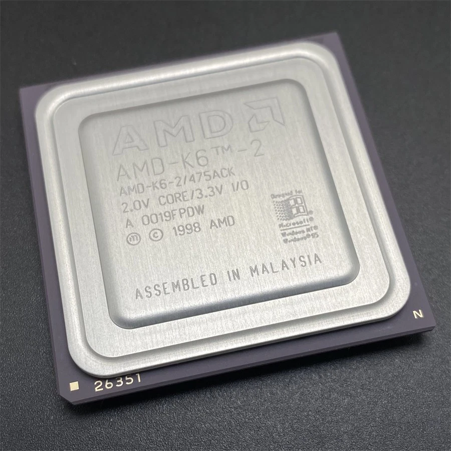 AMD K6-2/475ACK CPU Mobile 475MHz 2.0V x86 32bit Socket7 Processor 95MHz-Bus - Image 2 of 4