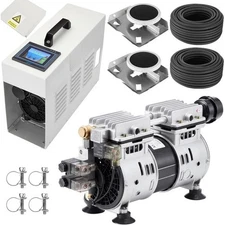 Pond Aerator Cabinet Touchscreen Controller 200' Tubing 2 Diffuser Cooling Fan