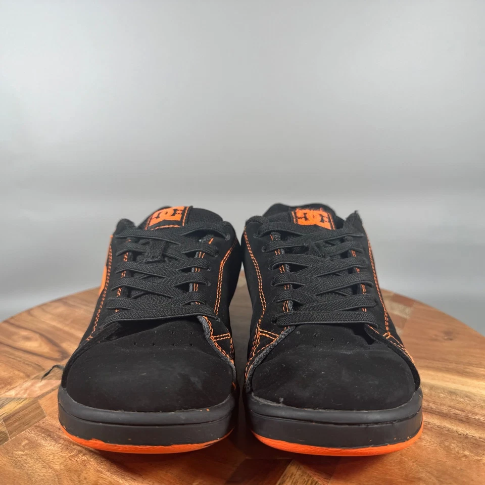Tênis de skate DC Shoes infantil preto laranja tamanho 2 juvenil - Imagem 2 de 4