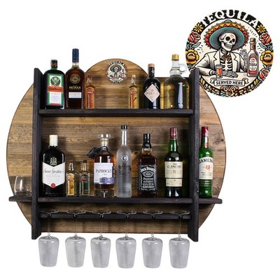 John Paddle Wandbar Vintage Loft 99x78x14 cm Tequila Silver