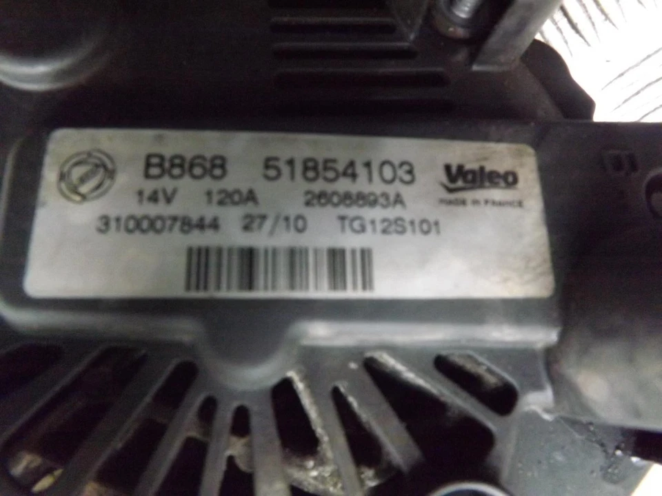 Fiat Punto Evo Manual Alternator With Ac 51854103 Mk3 1.3 Diesel 2009-2013N - Image 3 of 4