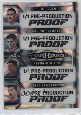 2025 Leaf Metal Sports Heroes 4 1/1 Phil Foden Julian Alvarez Heung-Min Son 7y2