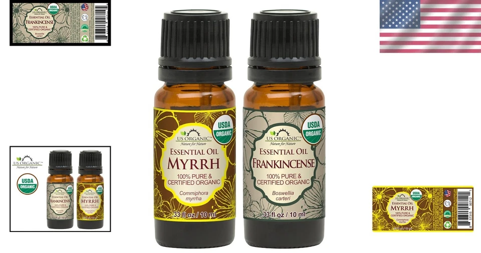 Conjunto de óleo orgânico 100% puro de mirra e incenso - Imagem 2 de 4